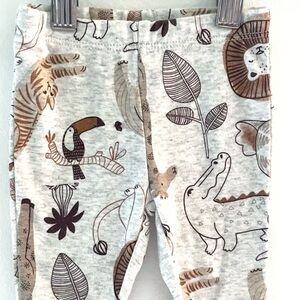 5/$20💥Jungle Animal Lightweight Joggers, Lion Giraffe Crocodile, Heathered Gray